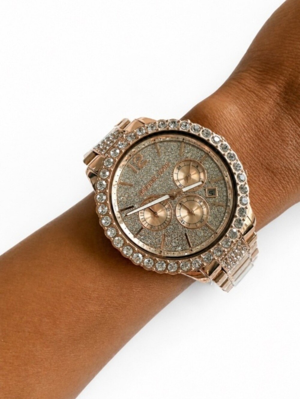 Michael Kors Women's Rose Gold Crystal Bracelet Watch - NWT - Picture 6 of 7